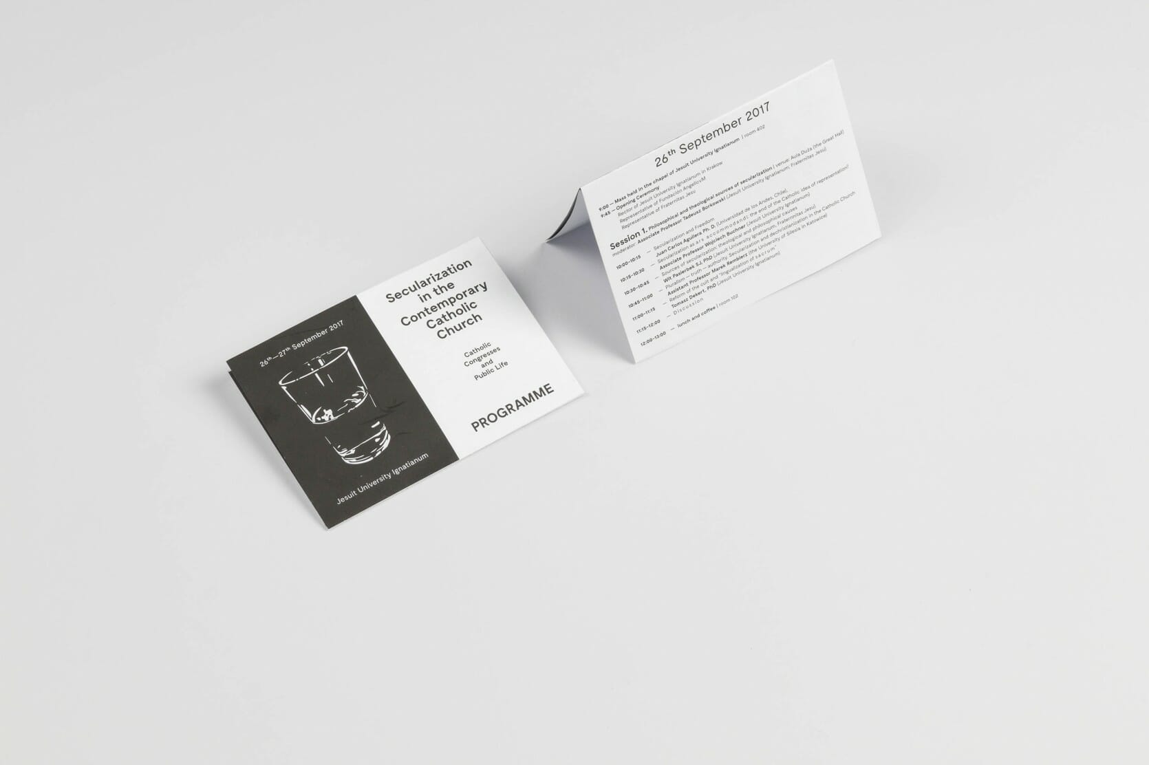 Leaflet — folded, front and back