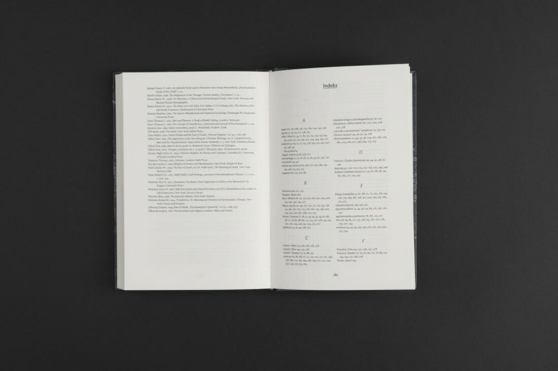 Seria wydawnicza tanatos - projekt książki - układ typograficzny